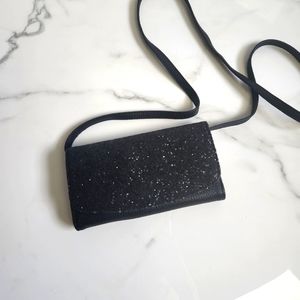 Glittery black purse